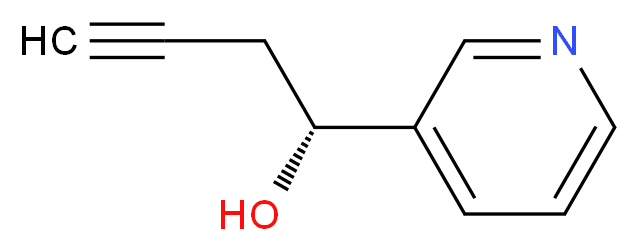 (1R)-1-(pyridin-3-yl)but-3-yn-1-ol_分子结构_CAS_517907-62-9