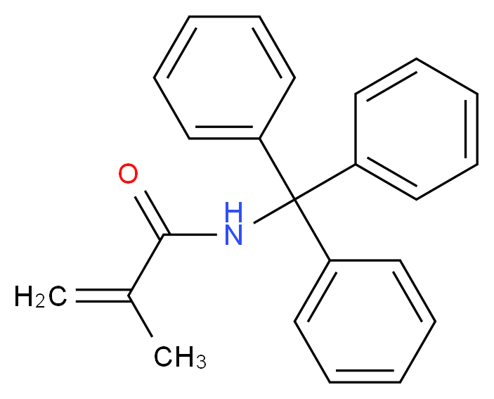 2-methyl-N-(triphenylmethyl)prop-2-enamide_分子结构_CAS_275371-79-4