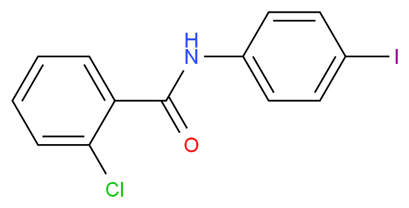 2-chloro-N-(4-iodophenyl)benzamide_分子结构_CAS_303122-24-9