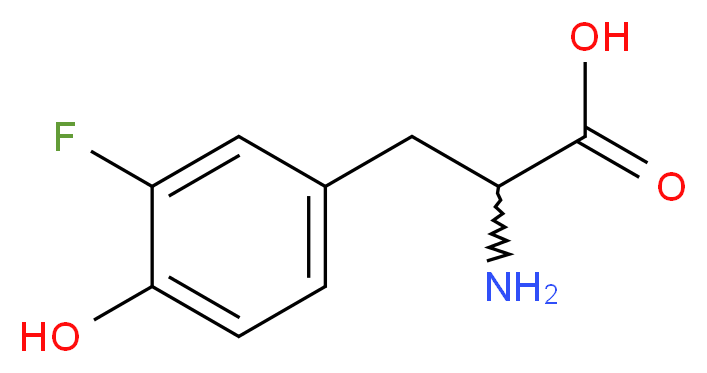 2-amino-3-(3-fluoro-4-hydroxyphenyl)propanoic acid_分子结构_CAS_403-90-7