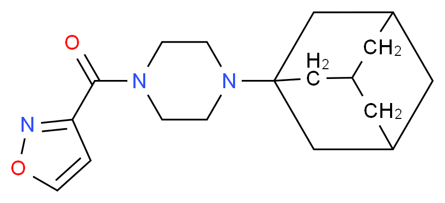 1-(1-adamantyl)-4-(3-isoxazolylcarbonyl)piperazine_分子结构_CAS_)