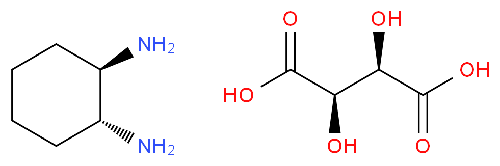 (1R,2R)-(-)-Cyclohexane-1,2-diamine L-tartrate salt_分子结构_CAS_39961-95-0)