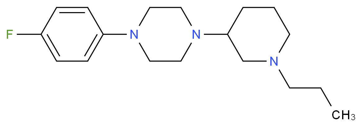 1-(4-fluorophenyl)-4-(1-propyl-3-piperidinyl)piperazine_分子结构_CAS_)