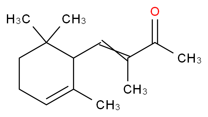 3-methyl-4-(2,6,6-trimethylcyclohex-2-enyl)but-3-en-2-one_分子结构_CAS_127-51-5)