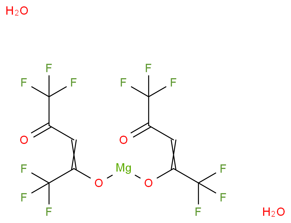 Magnesium hexafluoroacetylacetonate dihydrate 97%_分子结构_CAS_19648-85-2)