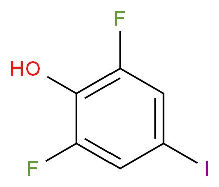 2,6-difluoro-4-iodophenol_分子结构_CAS_950858-06-7