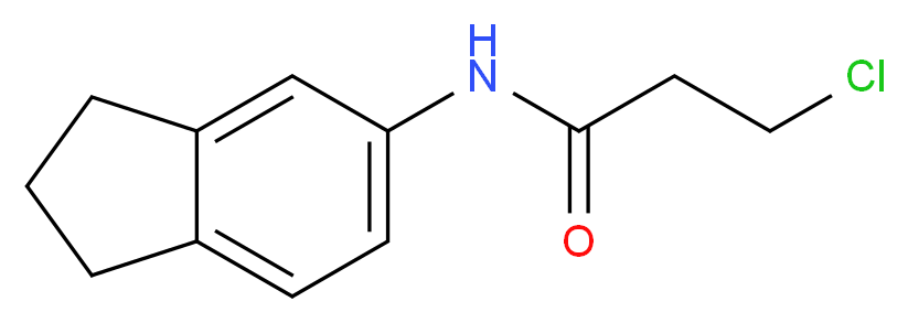 3-Chloro-N-2,3-dihydro-1H-inden-5-ylpropanamide_分子结构_CAS_908494-47-3)