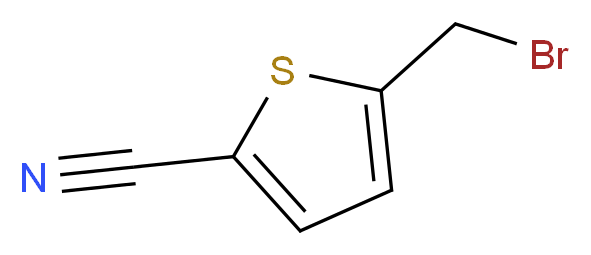 5-(bromomethyl)thiophene-2-carbonitrile_分子结构_CAS_134135-41-4