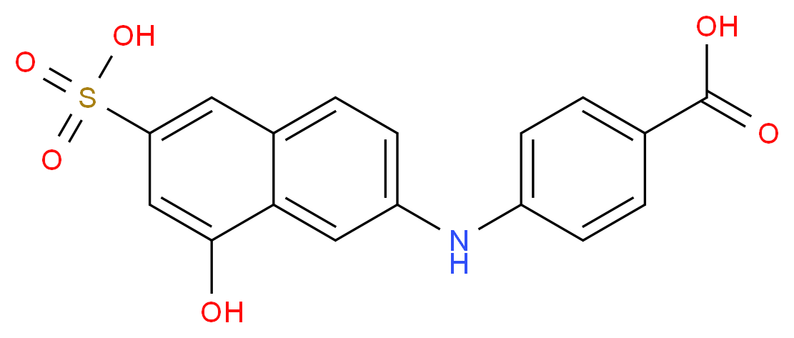 6-(4-carboxyanilino)-4-hydroxy-2-Naphthalenesulfonic acid_分子结构_CAS_5855-84-5)