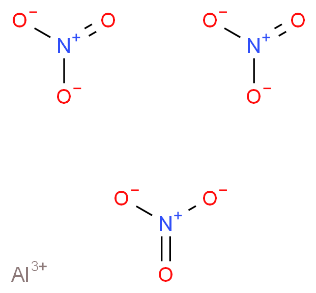 aluminium(3+) ion tris(nitrooxidane)_分子结构_CAS_25838-59-9