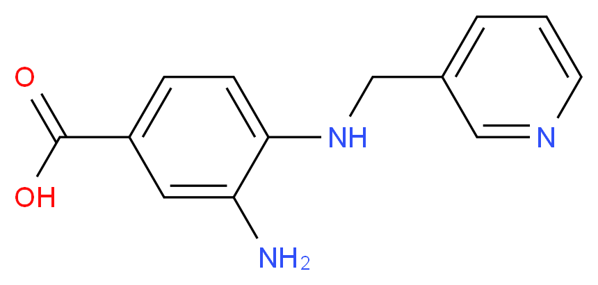 3-amino-4-[(pyridin-3-ylmethyl)amino]benzoic acid_分子结构_CAS_436088-89-0)