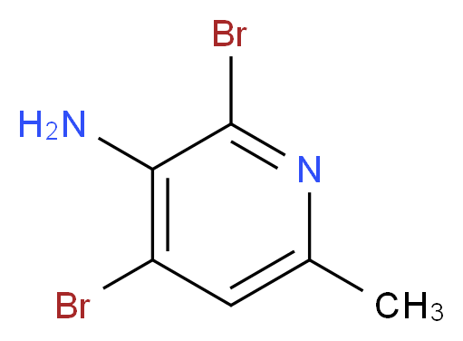 2,4-Dibromo-6-methylpyridin-3-amine_分子结构_CAS_706789-26-6)
