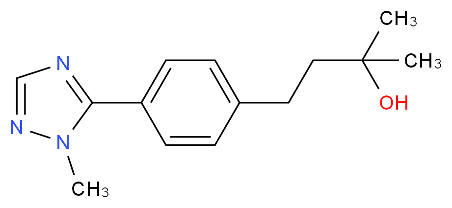2-methyl-4-[4-(1-methyl-1H-1,2,4-triazol-5-yl)phenyl]butan-2-ol_分子结构_CAS_)