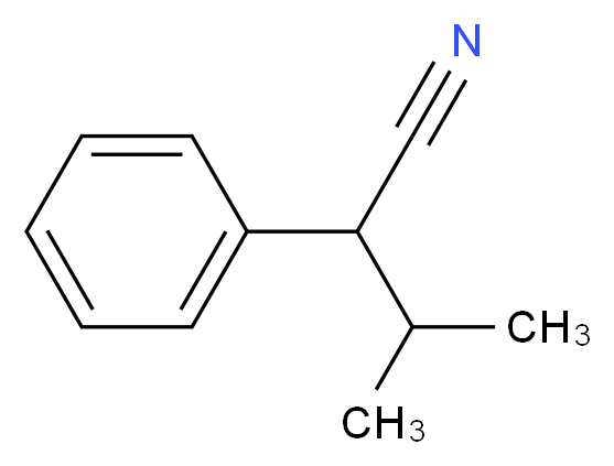 3-methyl-2-phenylbutanenitrile_分子结构_CAS_5558-29-2