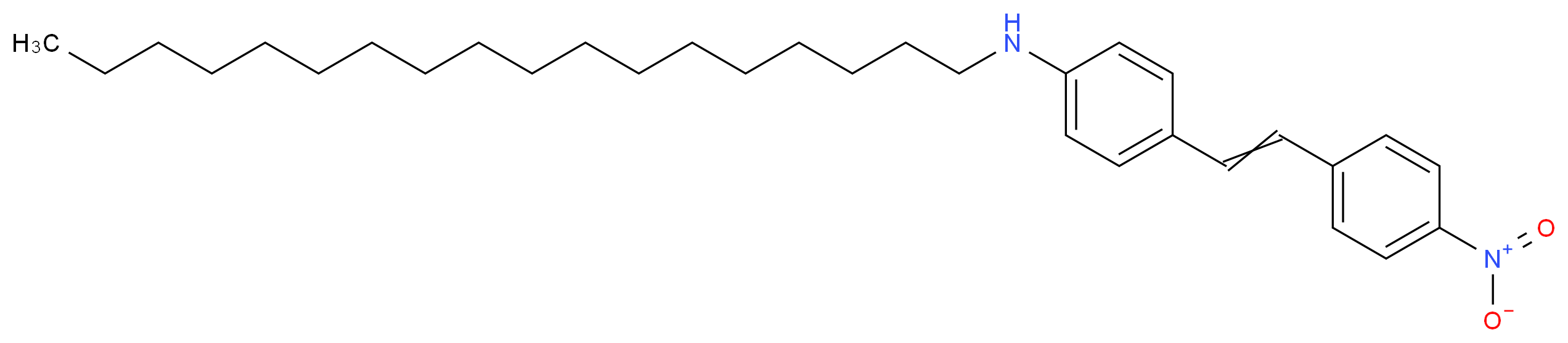 4-Nitro-4′-(octadecylamino)stilbene_分子结构_CAS_110138-83-5)