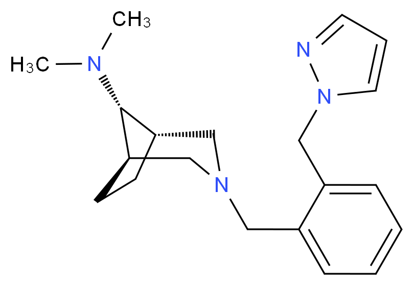 (8-syn)-N,N-dimethyl-3-[2-(1H-pyrazol-1-ylmethyl)benzyl]-3-azabicyclo[3.2.1]octan-8-amine_分子结构_CAS_)