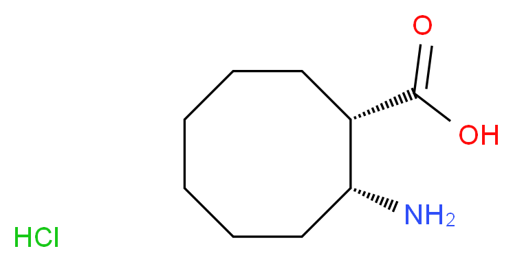(1S,2R)-2-aminocyclooctane-1-carboxylic acid hydrochloride_分子结构_CAS_522644-10-6