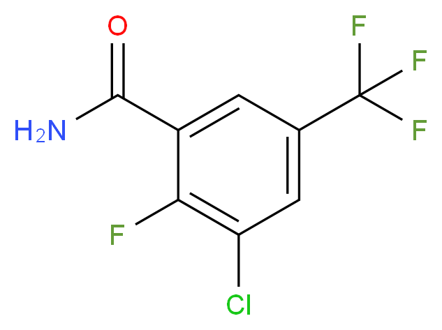 3-Chloro-2-fluoro-5-(trifluoromethyl)benzamide_分子结构_CAS_129931-46-0)