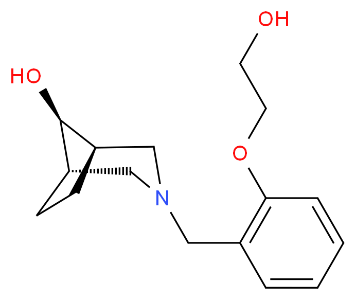 (8-syn)-3-[2-(2-hydroxyethoxy)benzyl]-3-azabicyclo[3.2.1]octan-8-ol_分子结构_CAS_)