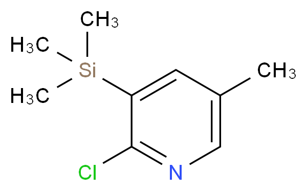 2-Chloro-5-methyl-3-(trimethylsilyl)pyridine_分子结构_CAS_1203498-92-3)