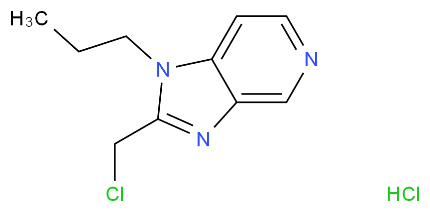 2-(Chloromethyl)-1-propyl-1H-imidazo[4,5-c]pyridine hydrochloride_分子结构_CAS_1092381-05-9)