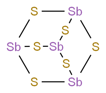 ANTIMONY TRISULFIDE_分子结构_CAS_1345-04-6)