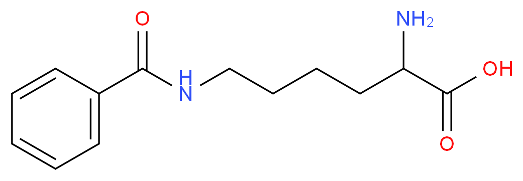 2-Amino-6-(benzoylamino)hexanoic acid_分子结构_CAS_)