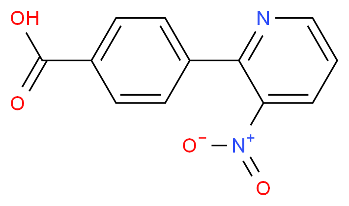 4-(3-Nitropyridin-2-yl)benzoic acid_分子结构_CAS_)