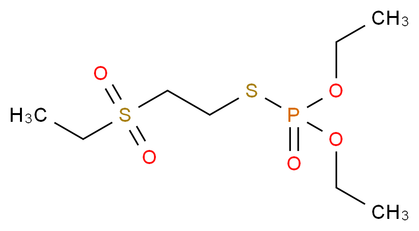 diethyl {[2-(ethanesulfonyl)ethyl]sulfanyl}phosphonate_分子结构_CAS_2496-91-5