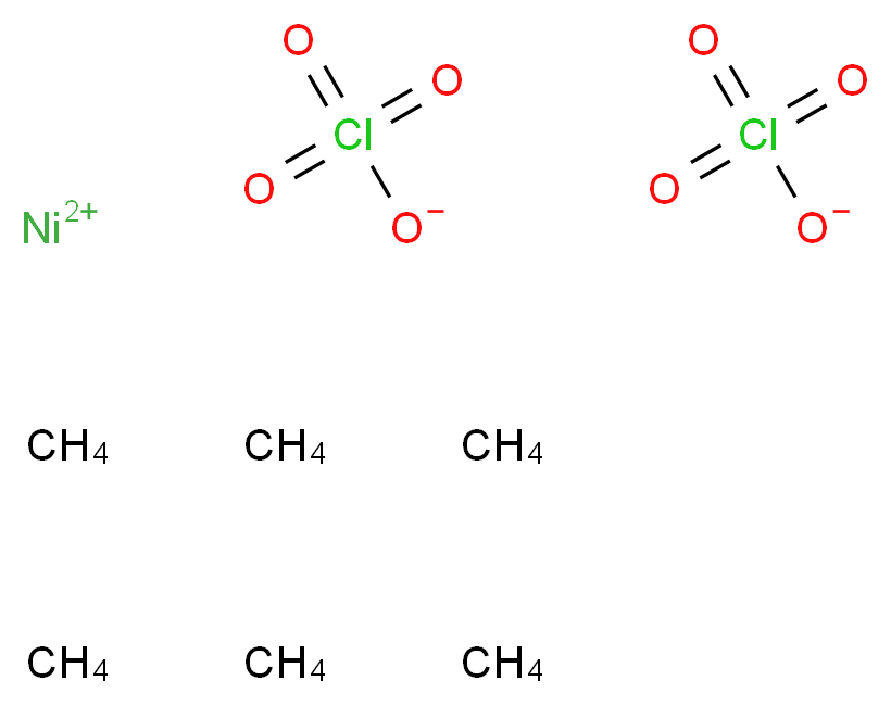 nickel(2+) ion hexakis(methane) diperchlorate_分子结构_CAS_13520-61-1