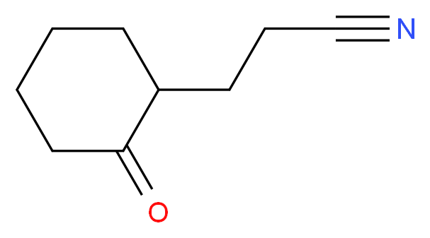 2-(&beta;-CYANOETHYL)CYCLOHEXANONE_分子结构_CAS_4594-78-9)