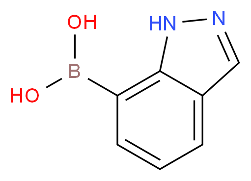 1H-Indazole-7-boronic acid_分子结构_CAS_915411-01-7)