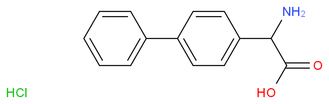 2-AMINO-2-(4-BIPHENYLYL)ACETIC ACID HYDROCHLORIDE_分子结构_CAS_885498-71-5)