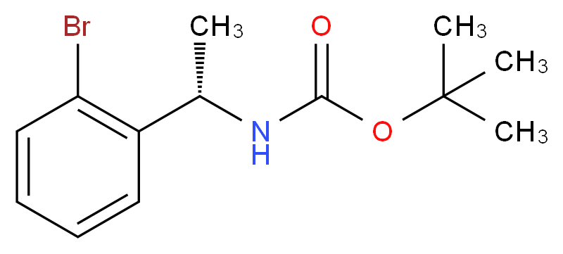 (S)-tert-butyl 1-(2-bromophenyl)ethylcarbamate_分子结构_CAS_1187932-11-1)