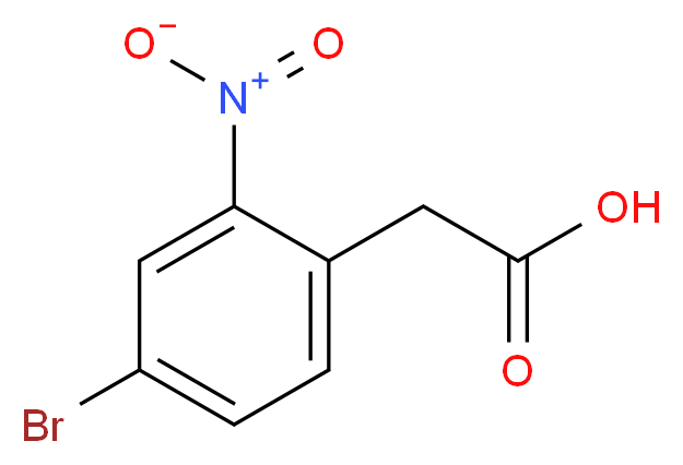 2-(4-BROMO-2-NITROPHENYL)ACETIC ACID_分子结构_CAS_6127/11/3)