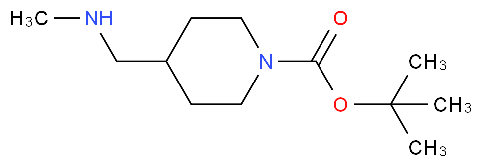 tert-butyl 4-[(methylamino)methyl]piperidine-1-carboxylate_分子结构_CAS_138022-02-3