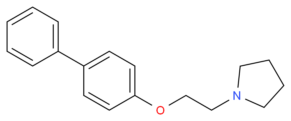 1-[2-(4-phenylphenoxy)ethyl]pyrrolidine_分子结构_CAS_262451-89-8