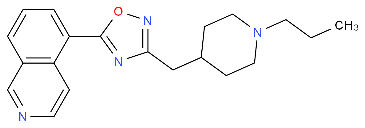5-{3-[(1-propylpiperidin-4-yl)methyl]-1,2,4-oxadiazol-5-yl}isoquinoline_分子结构_CAS_)