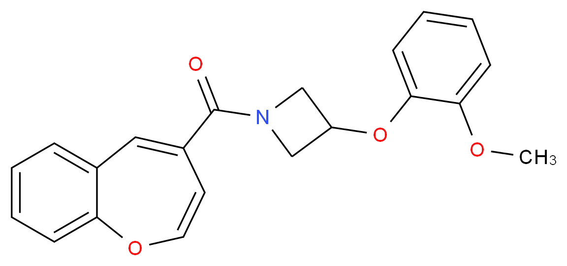 1-(1-benzoxepin-4-ylcarbonyl)-3-(2-methoxyphenoxy)azetidine_分子结构_CAS_)