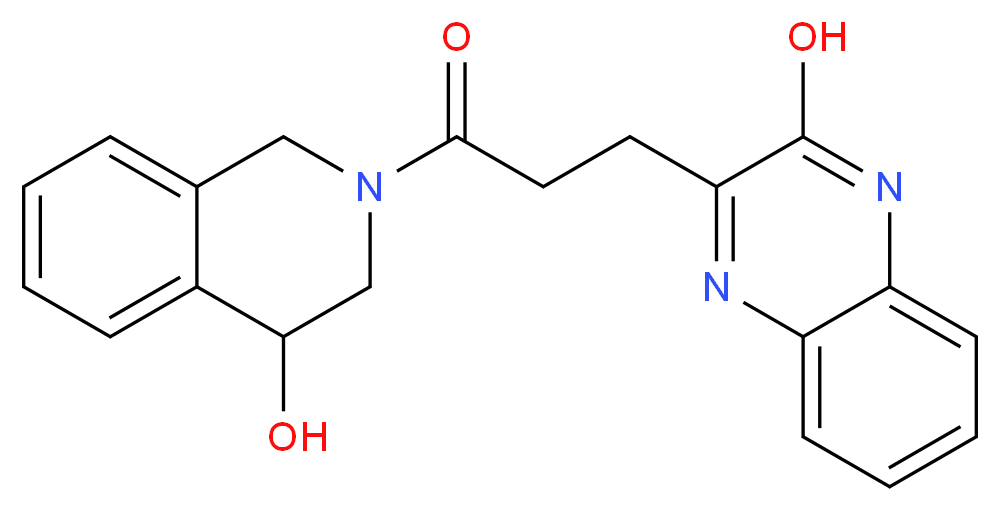 3-[3-(4-hydroxy-3,4-dihydroisoquinolin-2(1H)-yl)-3-oxopropyl]quinoxalin-2-ol_分子结构_CAS_)