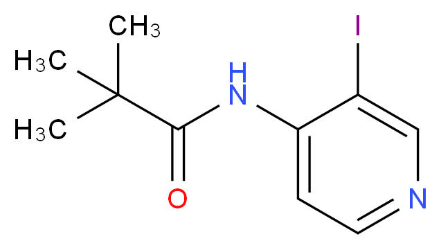 3-碘-4-(2,2,2-三甲基乙酰氨基)吡啶_分子结构_CAS_113975-33-0)