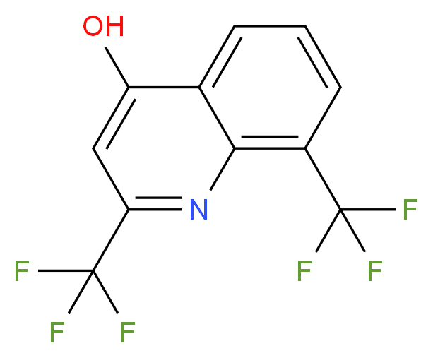2,8-双(三氟甲基)-4-羟基喹啉_分子结构_CAS_35853-41-9)