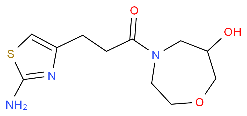 4-[3-(2-amino-1,3-thiazol-4-yl)propanoyl]-1,4-oxazepan-6-ol_分子结构_CAS_)