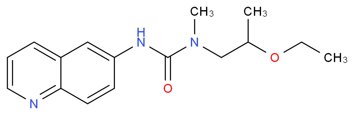 N-(2-ethoxypropyl)-N-methyl-N'-quinolin-6-ylurea_分子结构_CAS_)