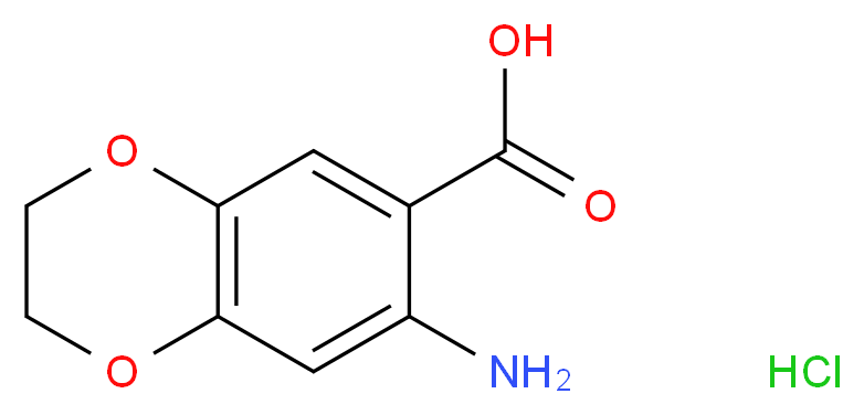 7-Amino-2,3-dihydro-benzo[1,4]dioxine-6-carboxylic acid hydrochloride_分子结构_CAS_)