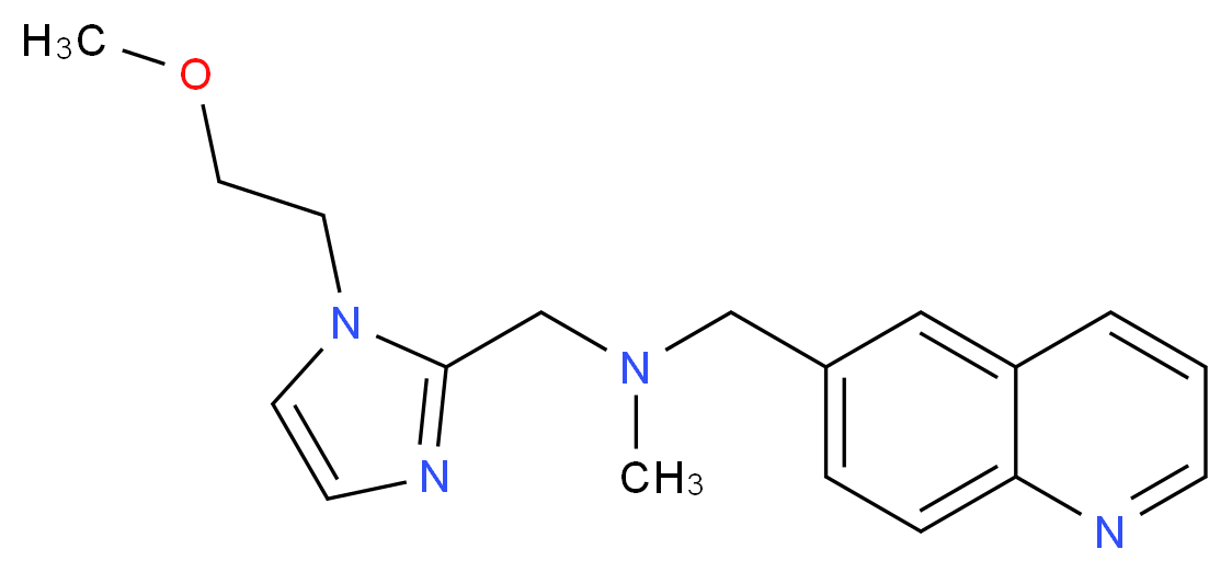 1-[1-(2-methoxyethyl)-1H-imidazol-2-yl]-N-methyl-N-(quinolin-6-ylmethyl)methanamine_分子结构_CAS_)