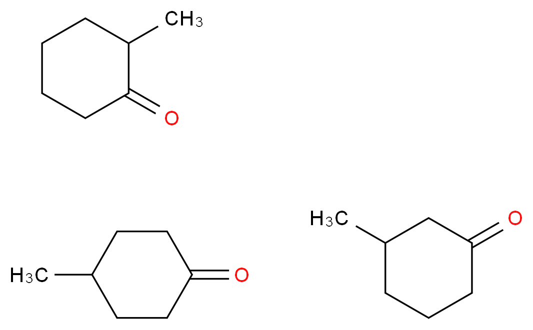 2-methylcyclohexan-1-one; 3-methylcyclohexan-1-one; 4-methylcyclohexan-1-one_分子结构_CAS_1331-22-2