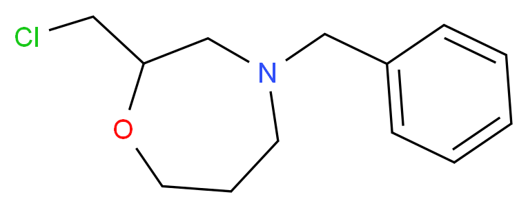 4-benzyl-2-(chloromethyl)-1,4-oxazepane_分子结构_CAS_129482-45-7)