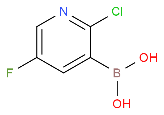 2-Chloro-5-fluoropyridine-3-boronic acid_分子结构_CAS_)