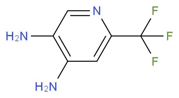 6-(trifluoromethyl)pyridine-3,4-diamine_分子结构_CAS_438564-37-5